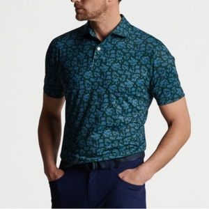 Peter Millar Alpine Voyage Performance Jersey Polo in Balsam XL